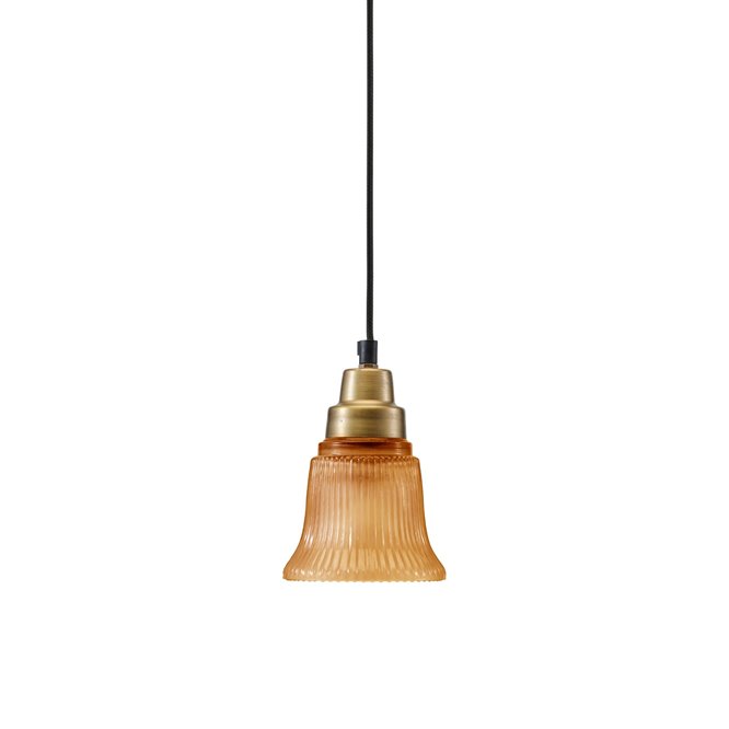 Szklana lampa wisząca retro pomarańczowa Emmi 12cm